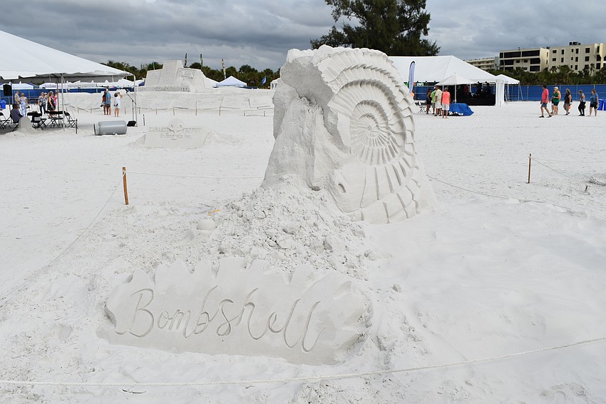 The sculpture of a woman with shells on her head, by Amanda Bolduc, became 