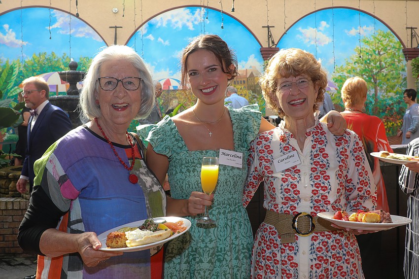 Lydia Landa, Marcelina Suchocka, and Principal Percussionist Marcelina Ryan are all smiles as they head into brunch.