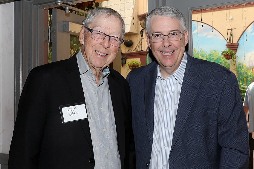 Supporter Albert Cohen with President and CEO Joseph McKenna.