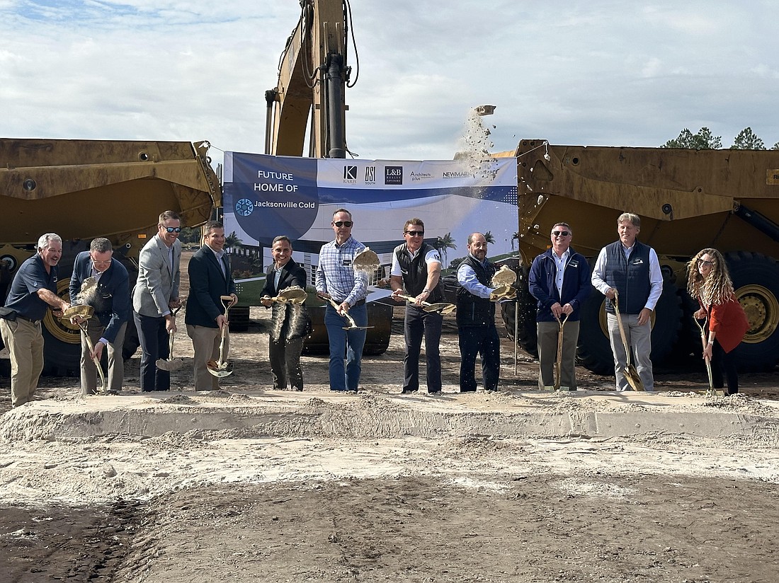 Karis Cold and DSI South LLC ceremonially broke ground Nov. 9 on the speculative 265,264-square-foot freezer-cooler warehouse in Westlake Industrial Park.