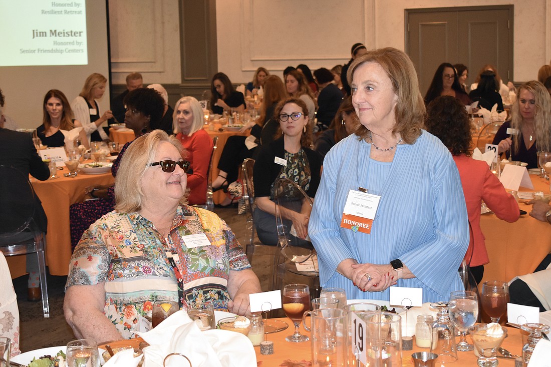 Carla Malachowski and honoree Bonnie McIntyre of Resilient Retreat