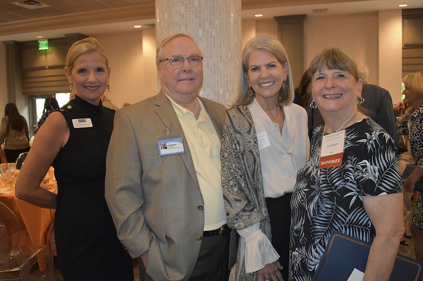 Michelle Butler, Craig Moran, Sally Schule and honoree Ruth Manire of Sarasota Memorial Health Care System