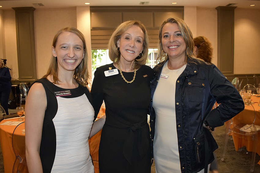 Prsicilla Boward of Gulf Coast Community Foundation, Deb Kabinoff of Sarasota Memorial Healthcare Foundation and CJ Bannister of Gulf Coast Community Foundation