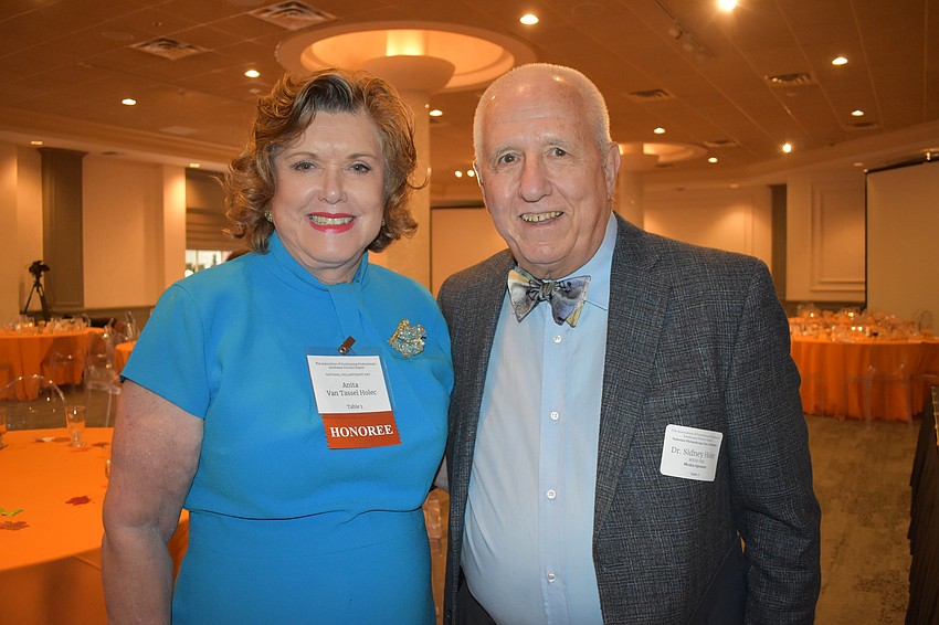 Honoree and community volunteer Anita Van Tassel Holec and media sponsor Sidney Holec