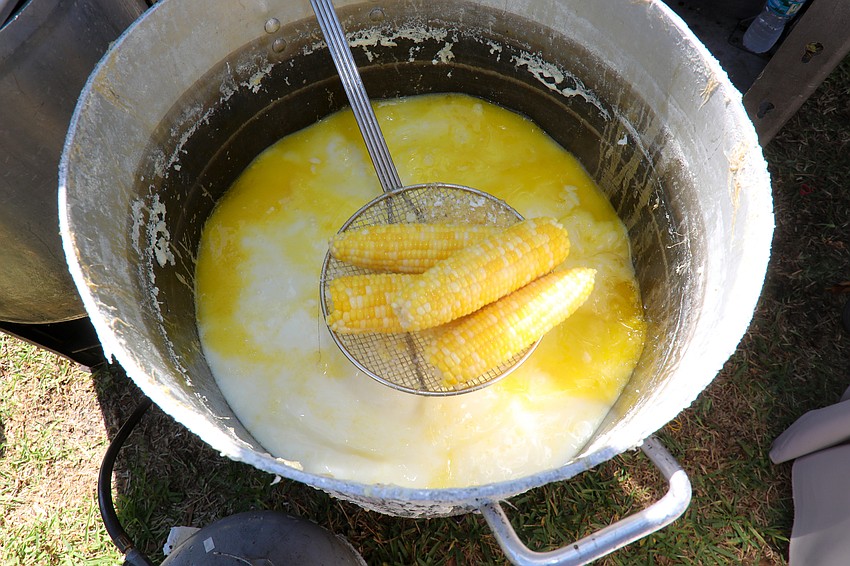 Executive Chef Jamil Pineda and his staff serve a traditional lobster bake dinner.