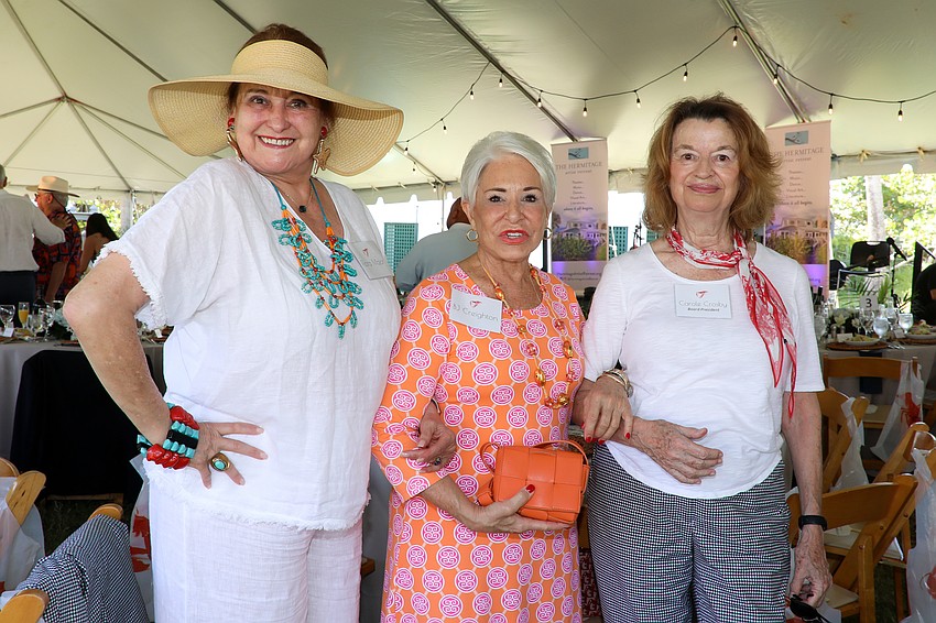 Flora Major, BJ Creighton and board President Carole Crosby