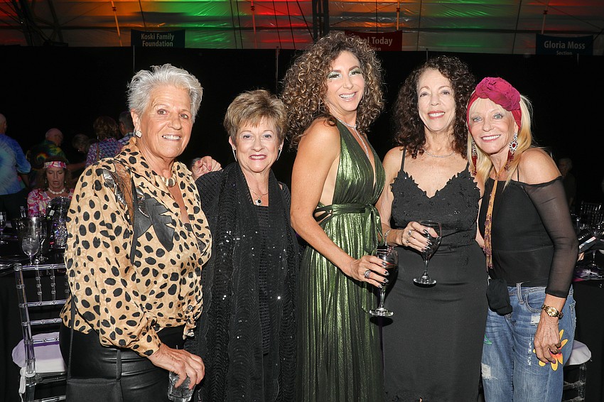 Marlene Hauck, Janice Zarro, Donna Koffman, Monica Streacker and Elisabeth Waters celebrate Soul Train 2 with their period clothing.