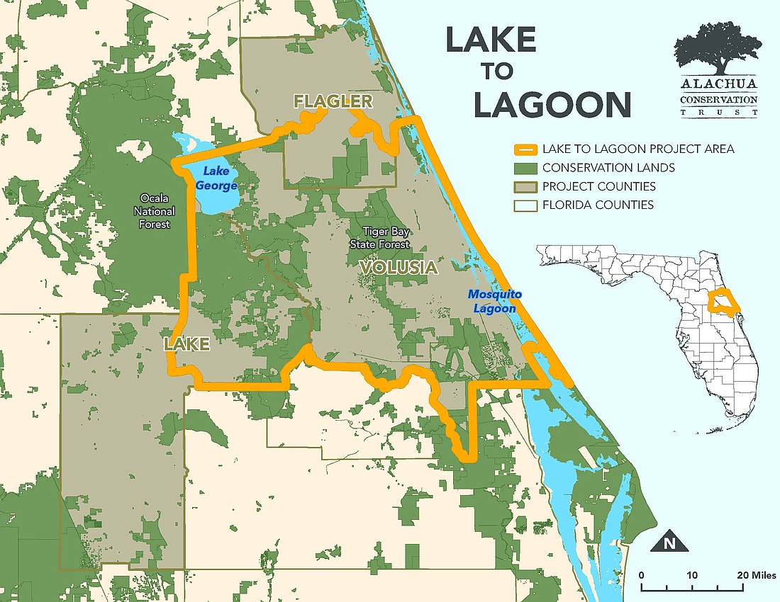 The Lake to Lagoon area includes the low-lying counties of Volusia, Lake and Flagler. Courtesy of Volusia County Government