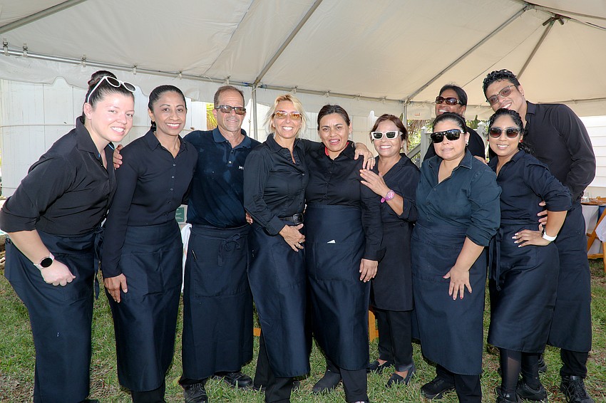 Michael's on East staff prepares to serve over 250 lobsters: Rosie Frelinghuysen, Tittaya Sittisak, Henry Alberico, Tiziana Mineo, Elizabeth Panduro, R. De La Cruz, Elia Braithwaite, A. Rodeigues, Cielo Mechan and Christopher Martinez
