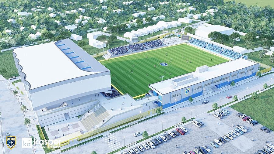 An artist's rendering of the Jacksonville Armada soccer stadium planned in Downtown Jacksonville.