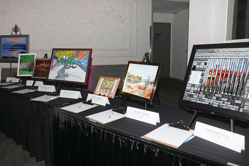 Aviva residents participate in an art program, and several donated to the silent auction.