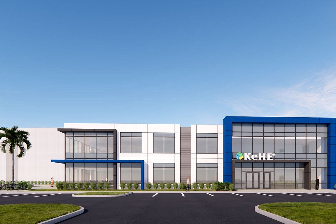 An artist's rendering of the warehouse and headquarters for KeHE in Elkton.