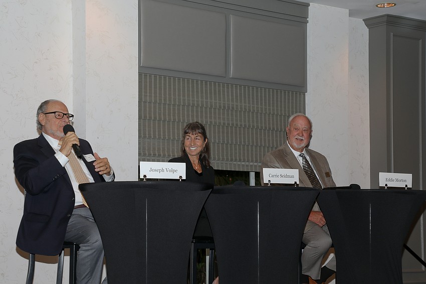 Panelists Joseph Volpe, Carrie Seidman and Eddie Morton