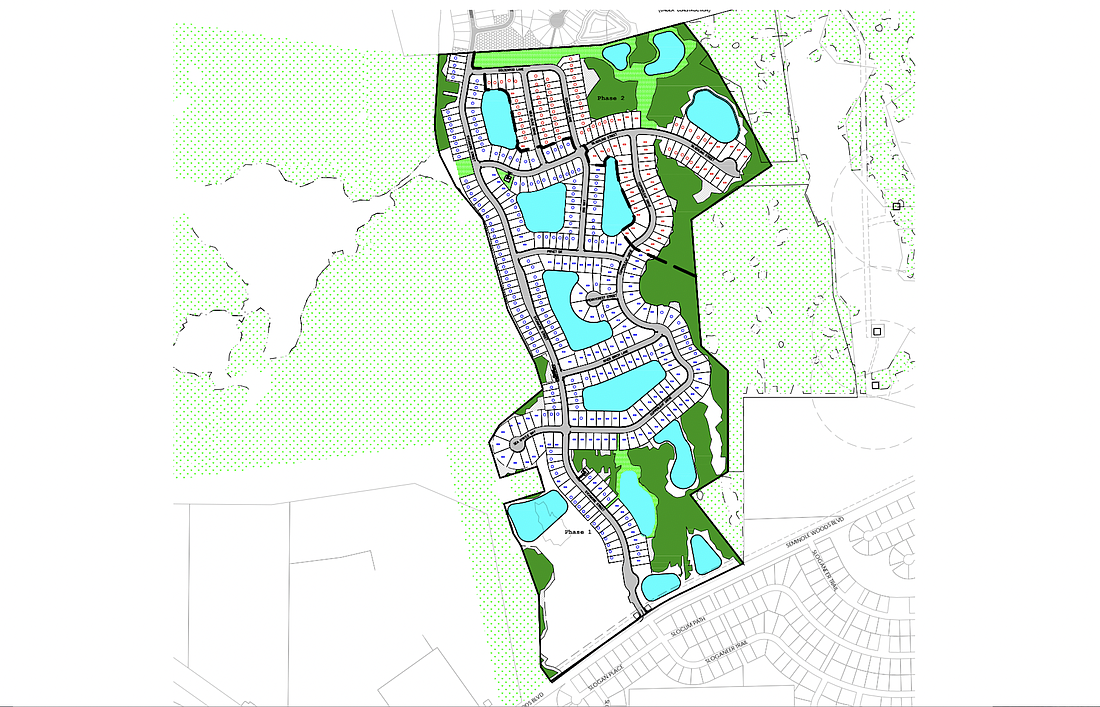The design for the Cascades subdivision plan. Image from Palm Coast Planning Board meeting documents