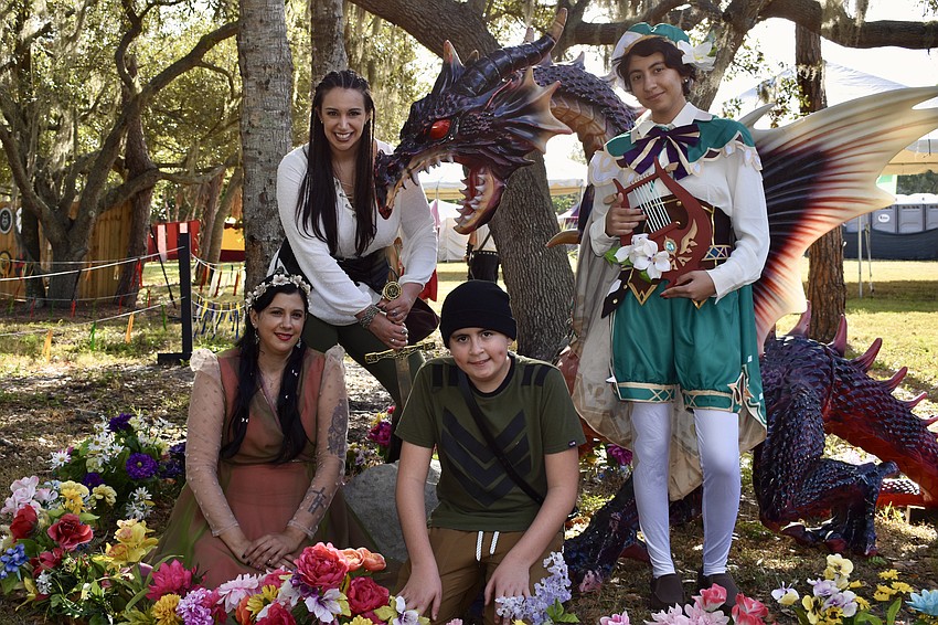 Carmen Dominguez, Olga Barrios, Jacob Dominguez, 12 and Jailyn Dominguez, 17