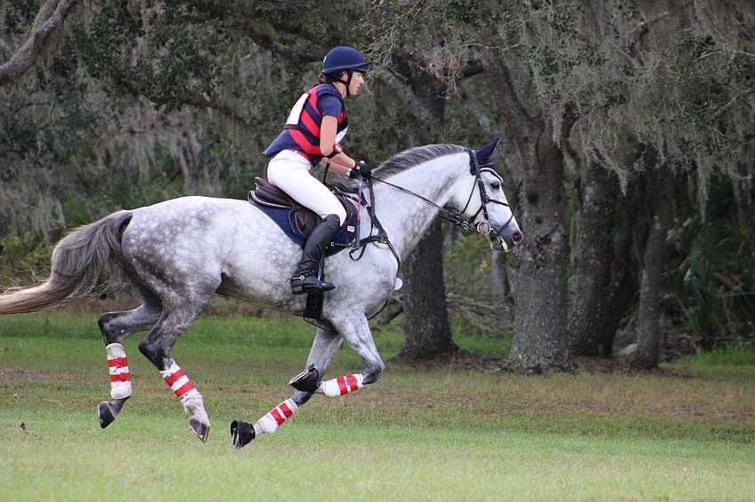 The beauty of both the competitors and the course were on display in 2023 during the cross country event of The Event at TerraNova. Katie Malensek of Canada rides Cheerio.