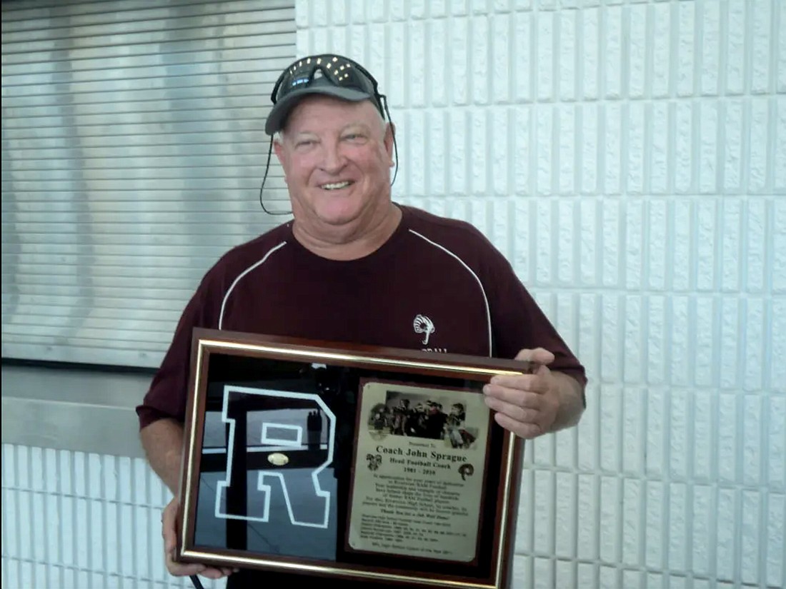 John Sprague ended his 30-year head coaching career at Riverview with a 209-103 record.