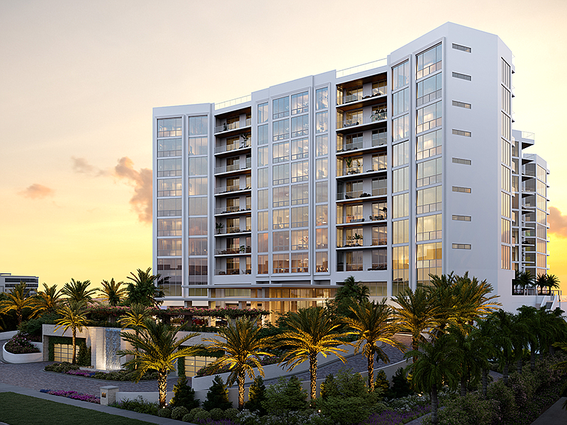 The site for Rosewood Residences Lido Key is on Benjamin Franklin Drive.