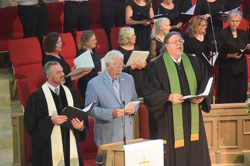 Rev. Brock Patterson, Ernie Smith and Rev. Jeffrey Nunes