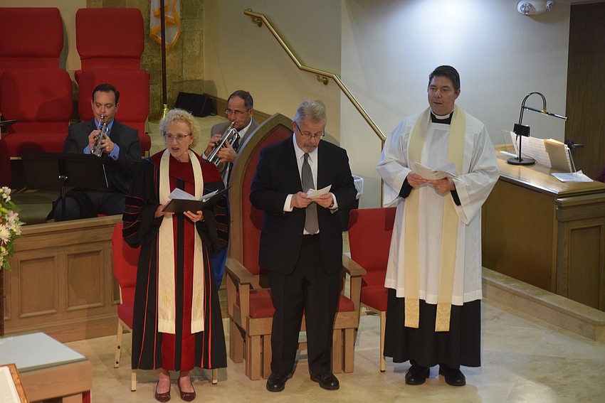 Rev. Juila Piermont, Rabbi Stephen Sniderman and Rev. David Marshall