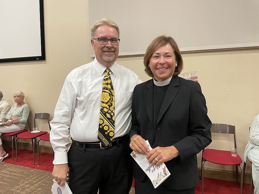 David Stasney and Rev. Nancy Deming of All Angels