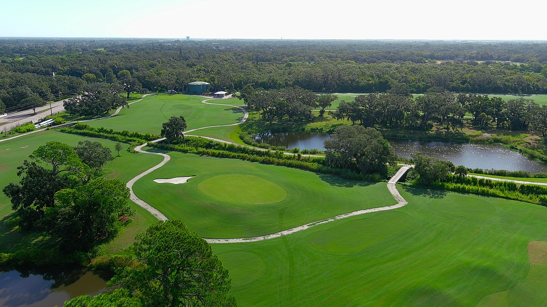 The Donald Ross course at Bobby Jones Golf Club works in harmony with adjacent wetlands to contain and filter stormwater.