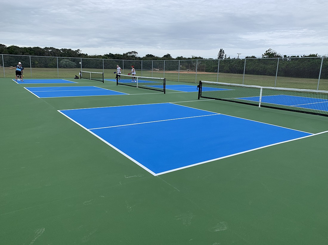 Three new pickleball courts have been added to Michael Crotty Bicentennial Park in Ormond-by-the-Sea. Photo courtesy of Volusia County Government