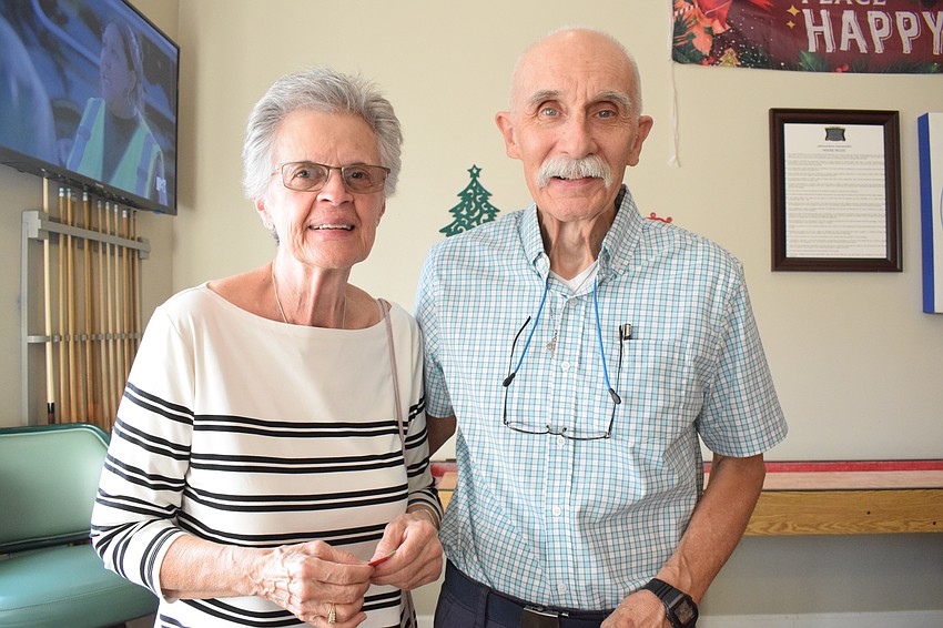 Parrish's Sue and John Sommer participate in Meals on Wheels Plus of Manatee's Shoebox Collection for the first time. They learned about the drive during the Empty Box event and thought it was a nice idea.