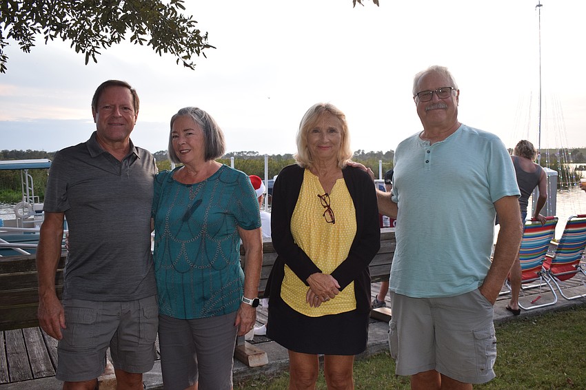 Bradenton's Gerry Audibert and Lyn Audibert and Debbie Small and Robert Small loved last year's Holiday Boat Parade at Jiggs Landing so much they had to come back for this year's parade.