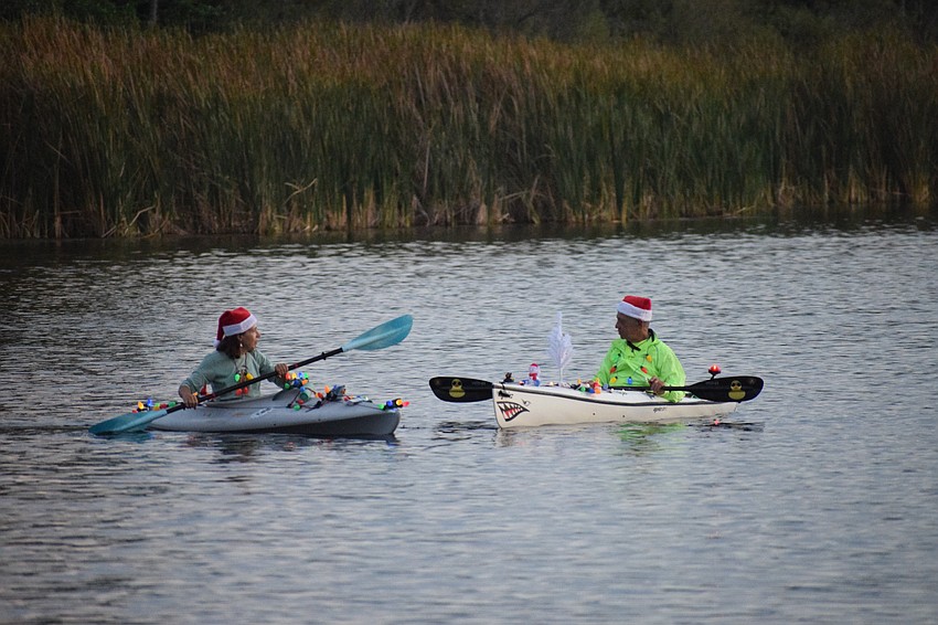 Boats of all sizes are included in the boat parade, including kayaks.