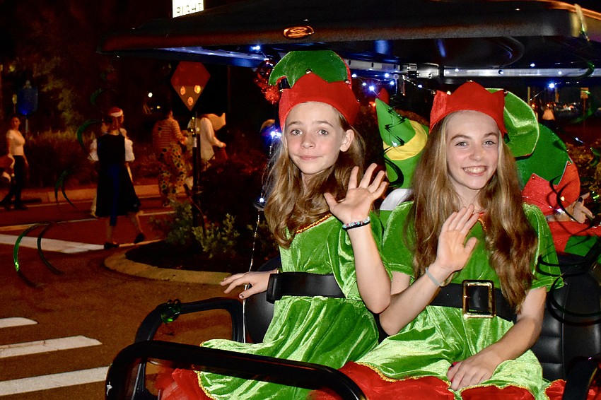 Lillie Olson, 10, and Violet Olson, 12, helped represent Suncoast Carts Unlimited.