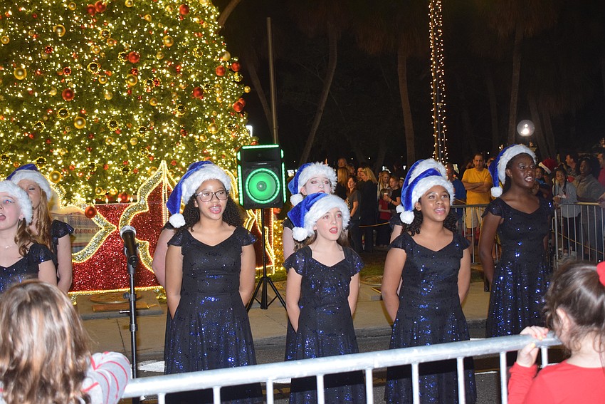 The Holiday Night of Lights in St. Armands Circle had a special performance from the Sarasota Academy of the Arts.
