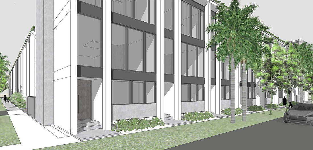 Payne Park Townhomes' design reflects the Sarasota School of Architecture.