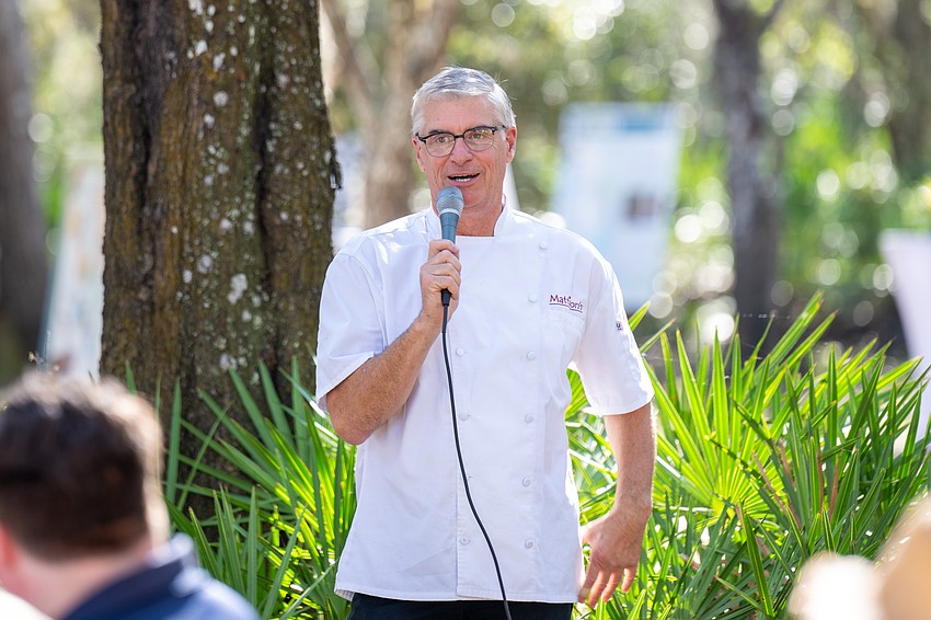 Chef Paul Mattison addresses the crowd.