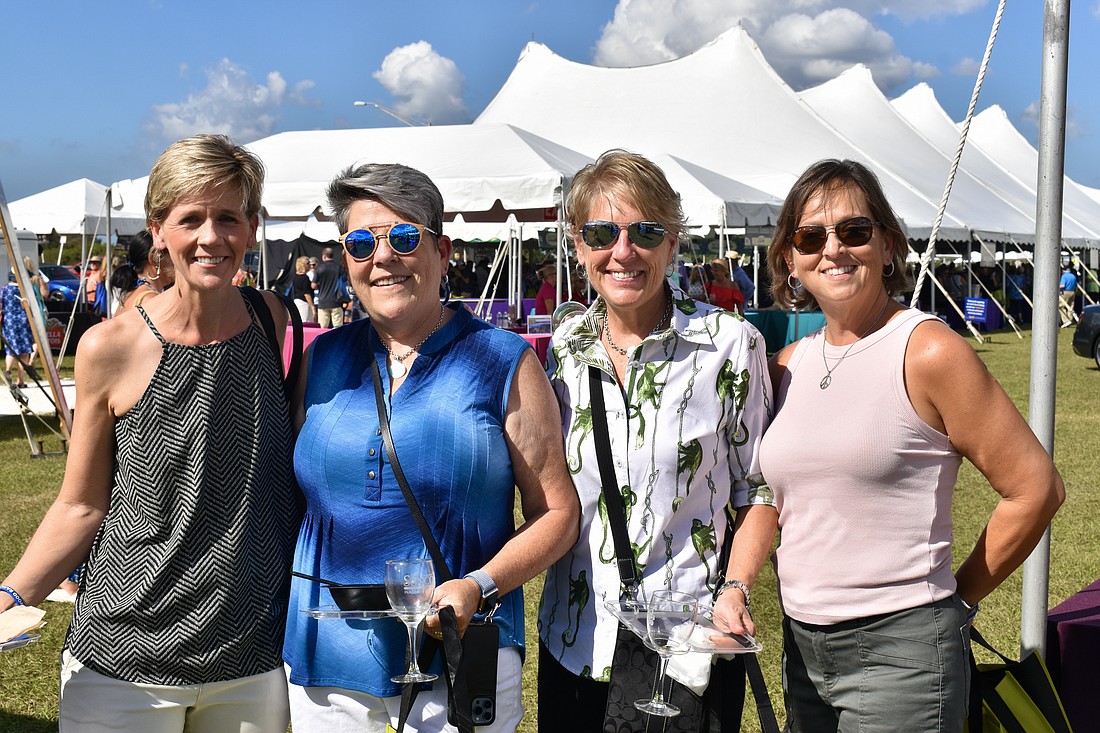 Robyn Bell, Lynne Lash, Linda Jacobs and Christine Captain say the Suncoast Food & Wine Fest is their favorite event of the year.