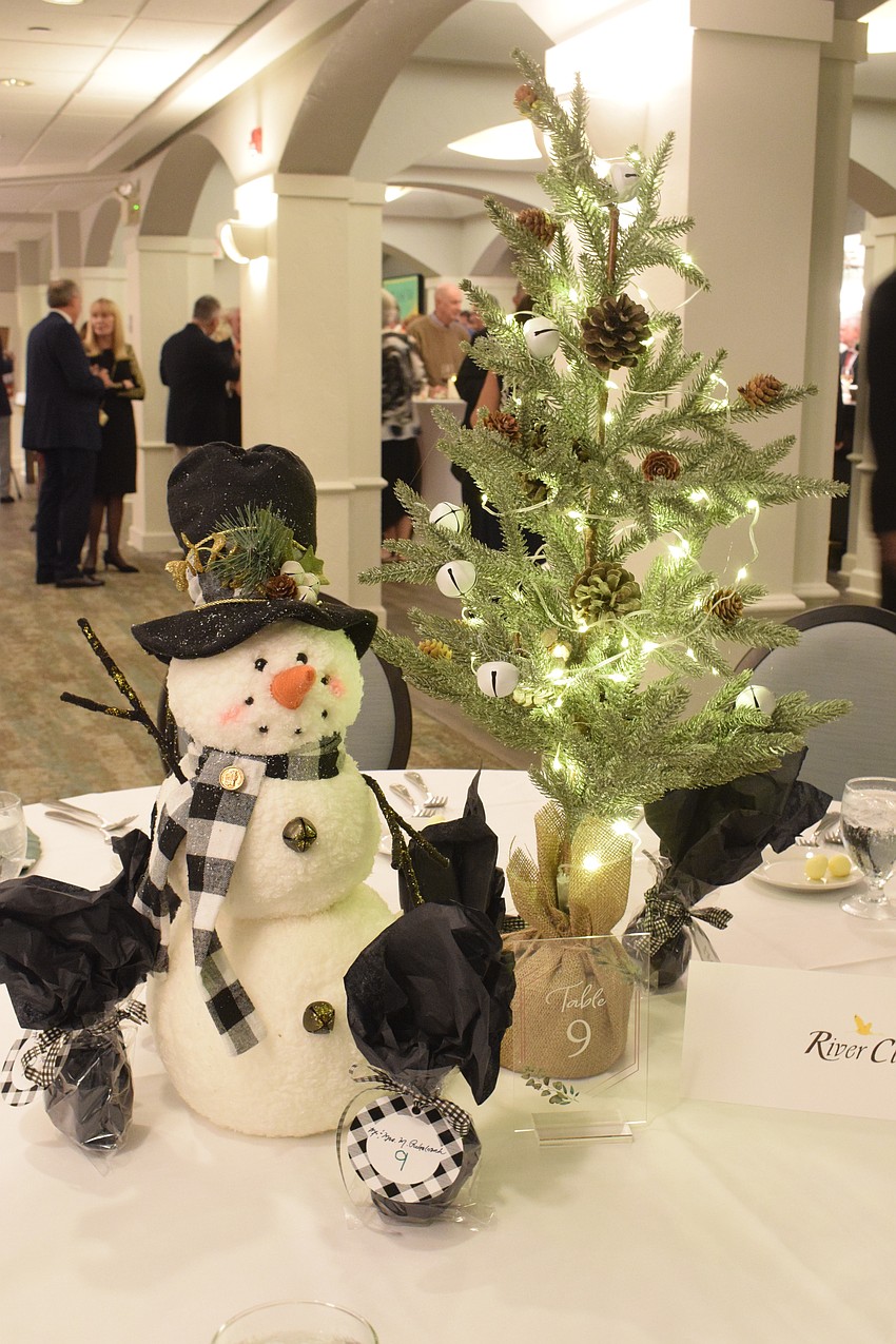 Although River Club is in Florida, the tables at the River Club Jingle Ball will remind people of snow.