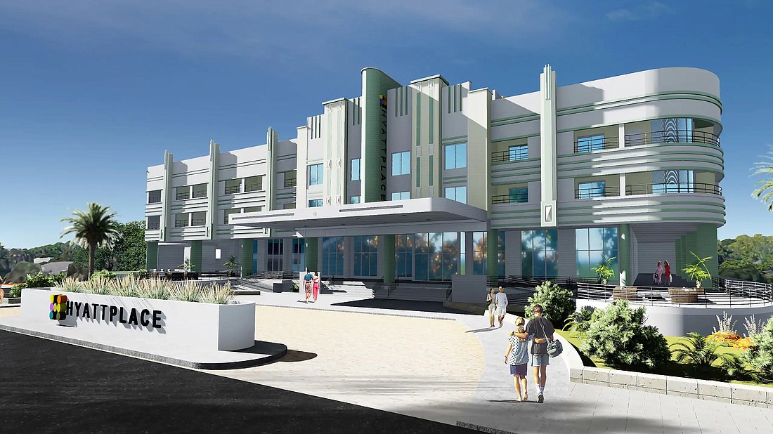 A rendering of the Hyatt Place hotel at 117 Vilano Road in St. Augustine. The hotel opened Oct. 11.