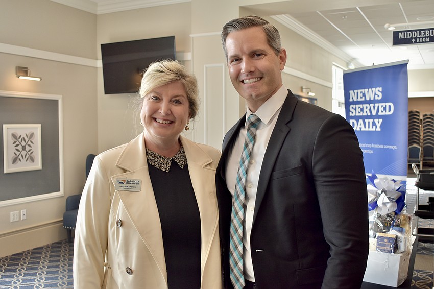 Sarasota Chamber president and CEO Heather Kasten and Superintendent of Schools Terry Connor