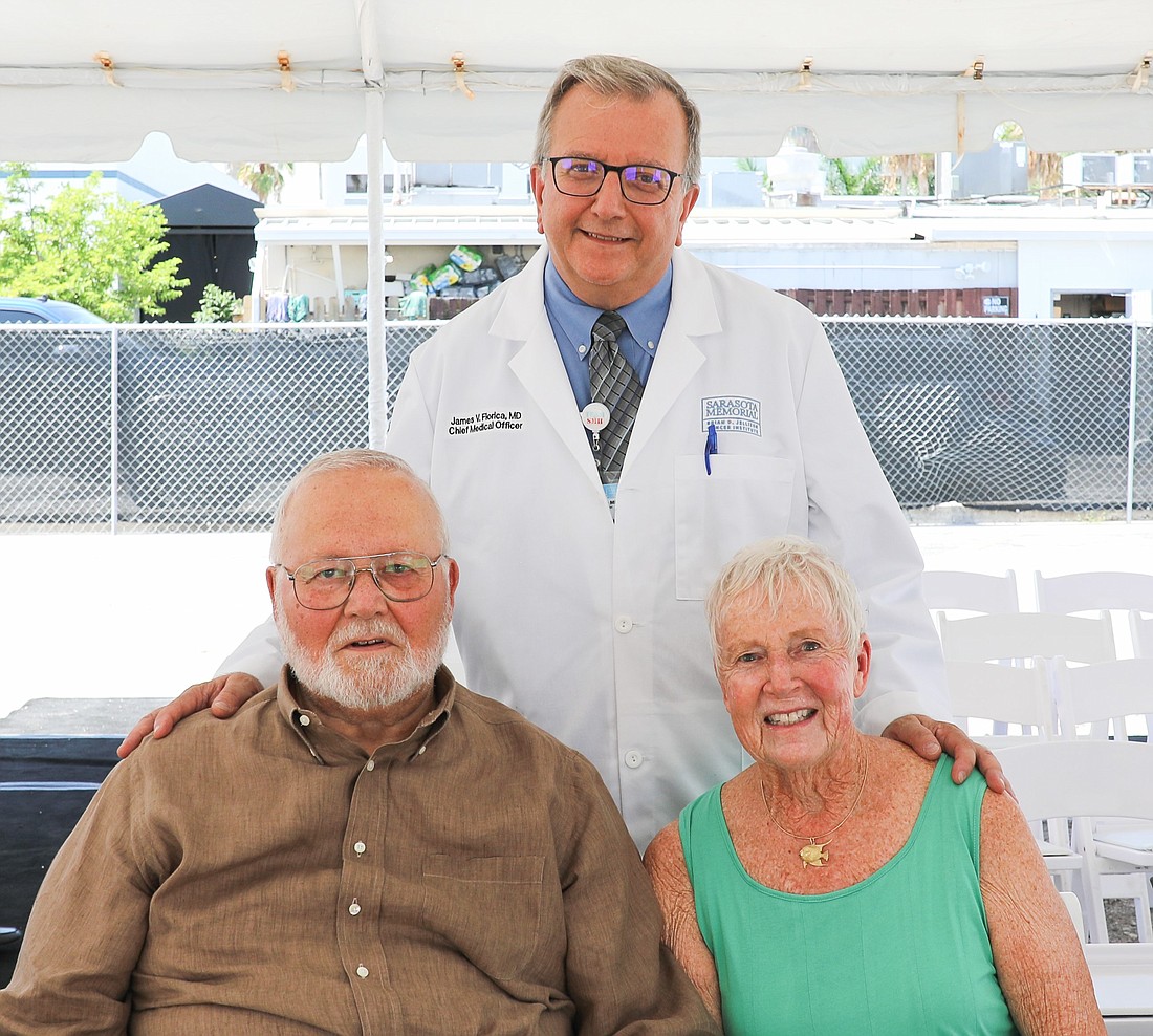 Jerry and Karen Kolschowsky with Dr. James Fiorica.