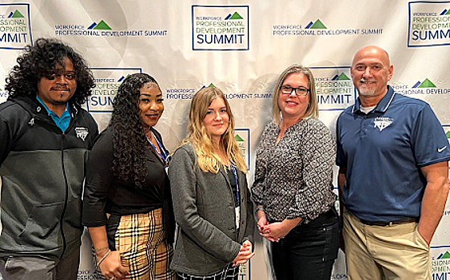 Road To Success staff: Nichoas Ohree (math/science), Taahira Lee (case manager), Mary Good(social studies/language arts), Dr. Rene Herron (youth advocate) and Brian Willard(program director). Courtesy photo