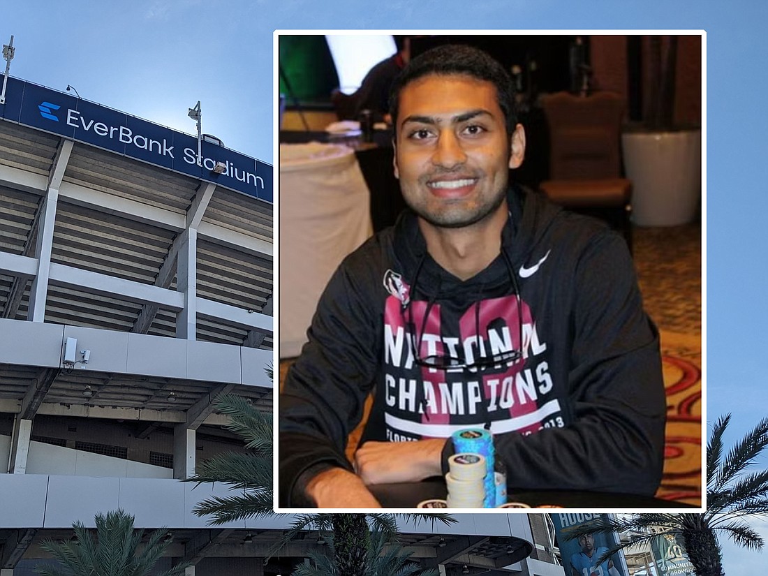 A 2014 photo shows Amit Patel at a poker competition in South Florida.