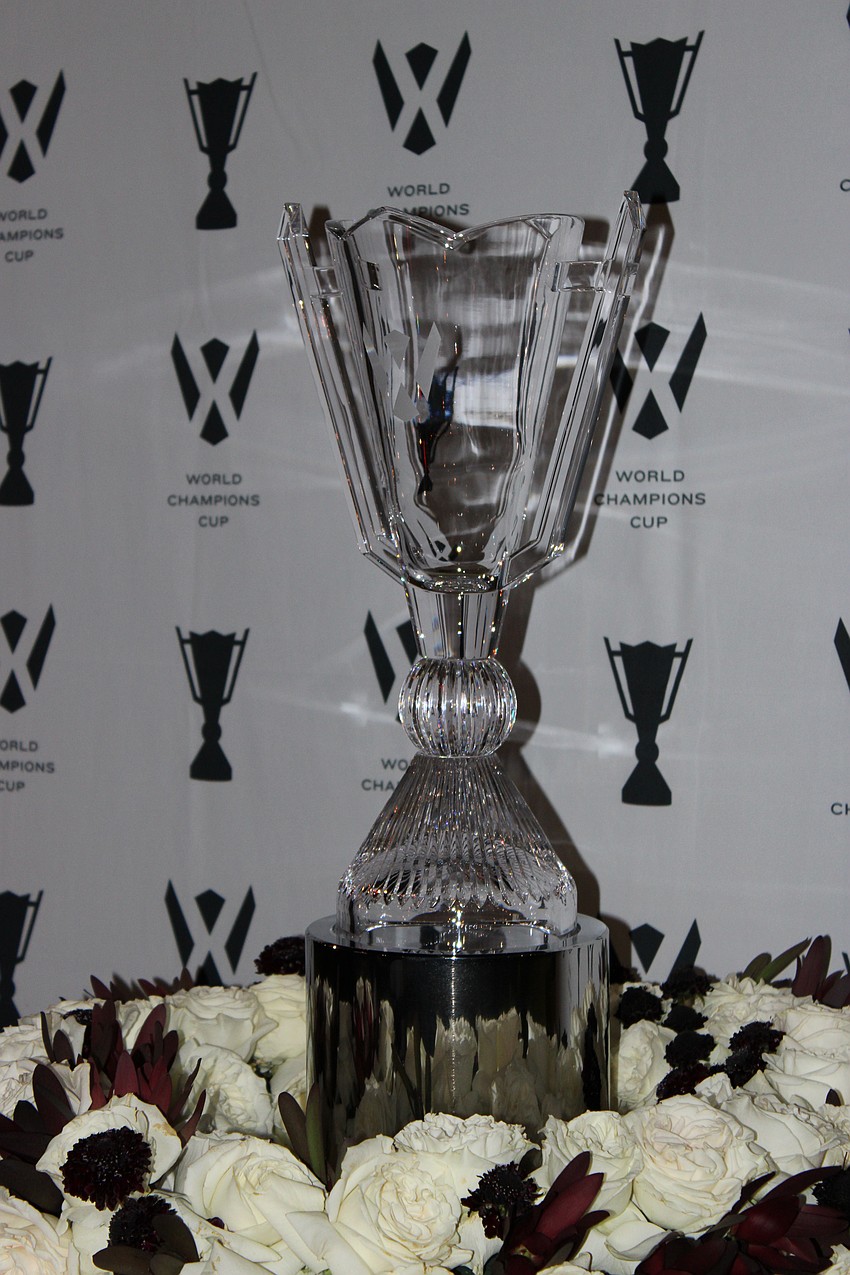 The World Champions Cup is on display at Waterside Place. The final round at The Concession is Sunday.