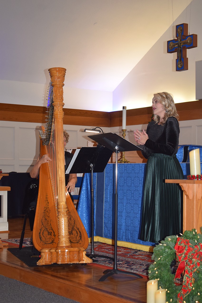 Harpist Tasha Robinson and Soprano singer Johanna Davis