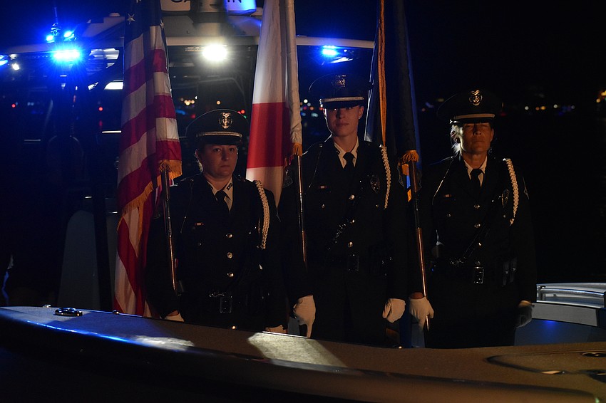 Members of the Sarasota Police Department initiate the parade.