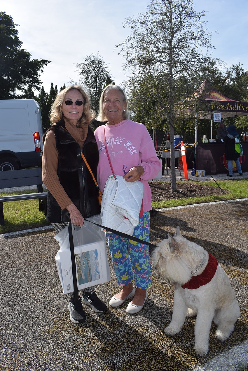 Helen Smith, Holly Parker and her dog Millie