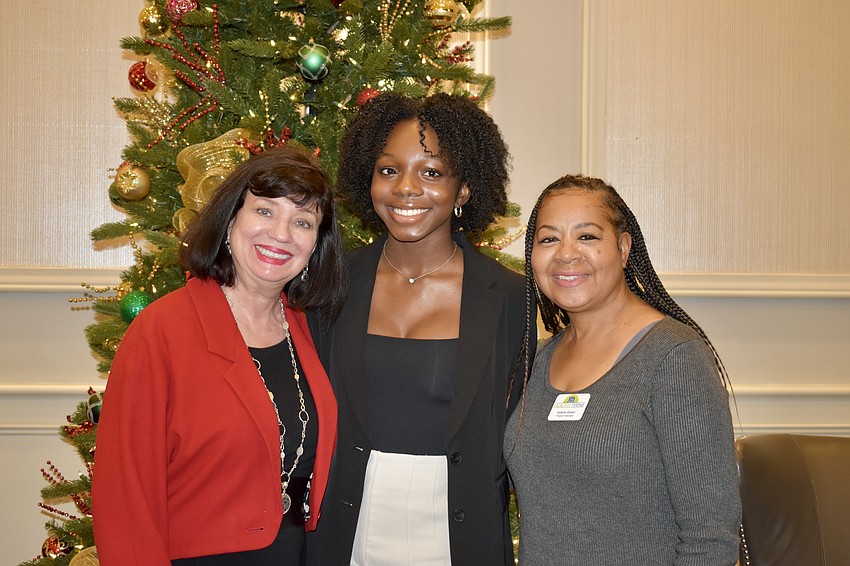 The founder and board chair of Healthy Teens, Mary Ann Legler, is with Amy Kwakya-Amoah and Program Director Valerie Green. Healthy Teens nominated Kwakya-Amoah for the Youth Humanitarian of the Year award.