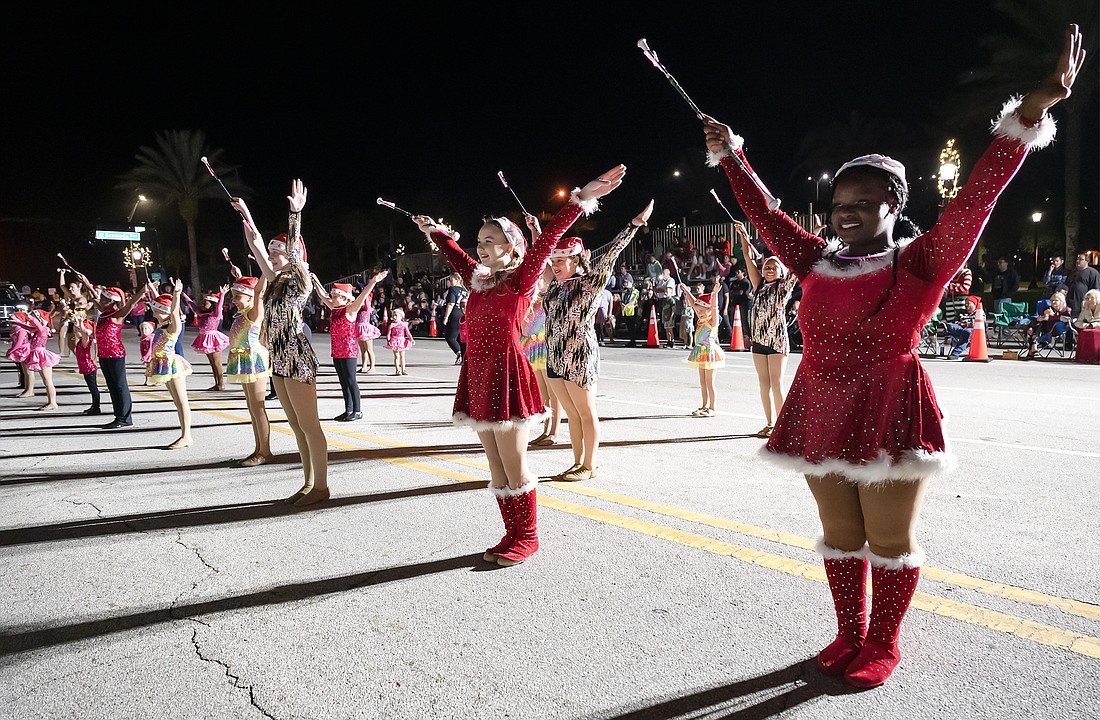 Encore Baton and Dance placed 3rd in the walkers category 32nd annual HOme for the HOlidays Groovy Christmas parade. Photo by Michele Meyers