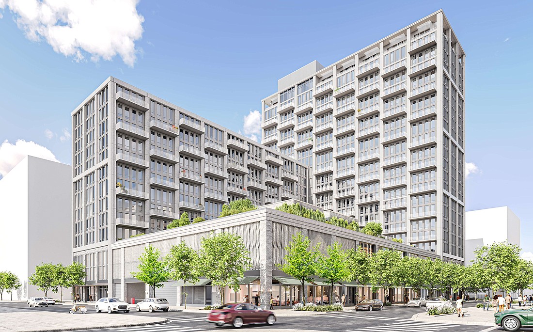 Block N8 will comprise a 22-story, mixed-use building with about 530 residential units.