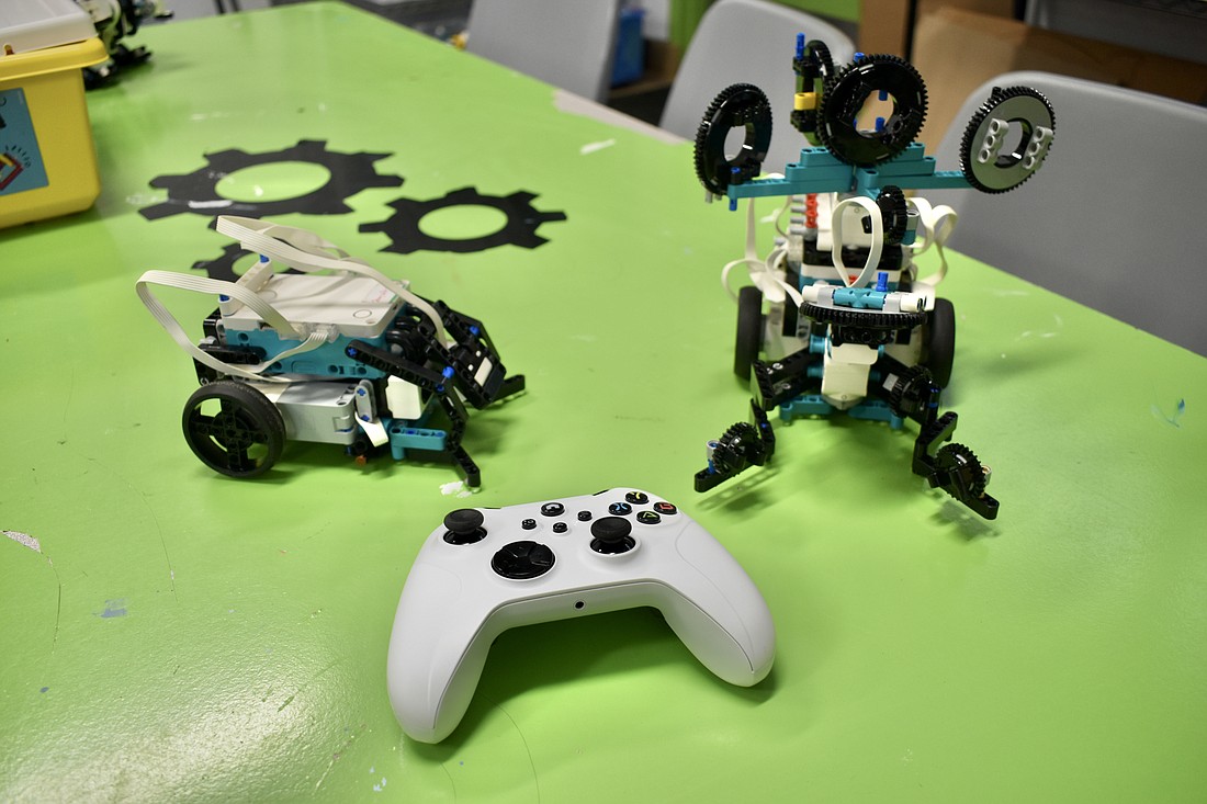 The RoboRumble program teaches students how to build robots from Legos, leading up to a competition pitting the different teams' robots against one another.