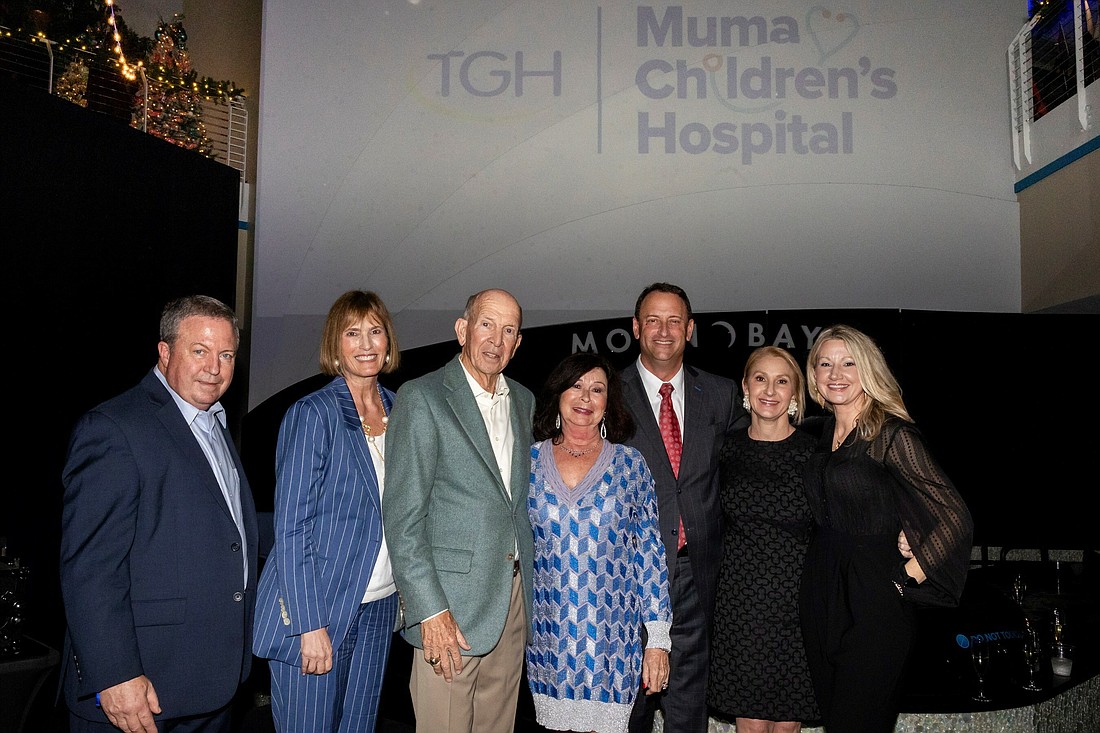 Tampa General Hospital officials gathered Dec. 15 to celebrate the "transformational" gift that Les and Pam Muma made to the children's hospital.